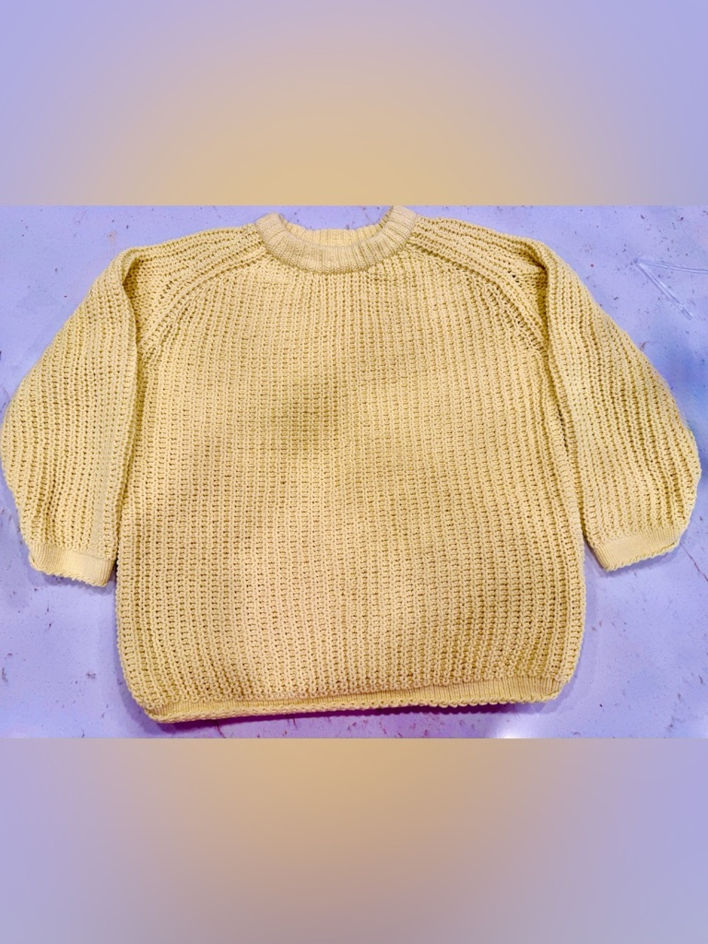 bp Nordstrom Soft Pale Yellow Knit Pullover Size Small